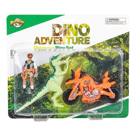 Dino Adventure W/ Motorcycle Play Set - ToyTime