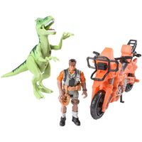 Dino Adventure W/ Motorcycle Play Set - ToyTime