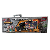 Dinosaur World Transporter Playset WithTruck Carrier,Jeep and Dinosaur - ToyTime