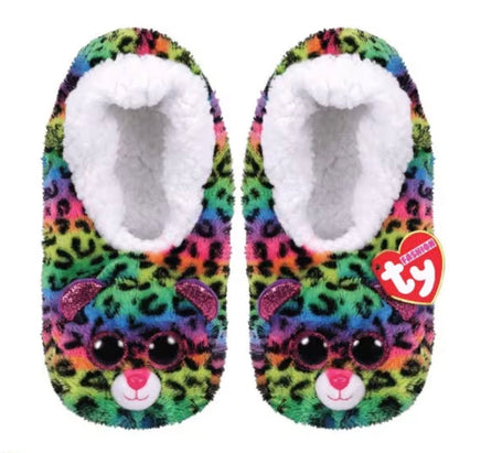 Dotty Leopard Slipper Socks Small - ToyTime