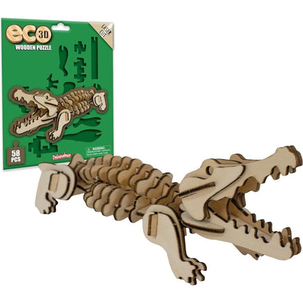 Eco 3D Wooden Puzzle - alligator - ToyTime