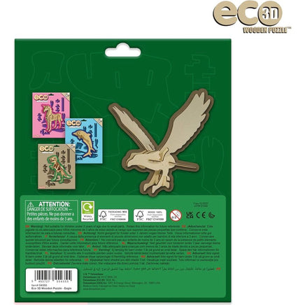 Eco 3D Wooden Puzzle - Eagle - ToyTime