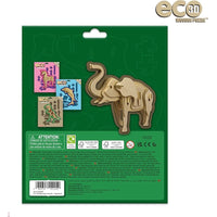 Eco 3D Wooden Puzzle - Elephant - ToyTime