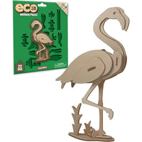 Eco 3D Wooden Puzzle - Flamingo - ToyTime