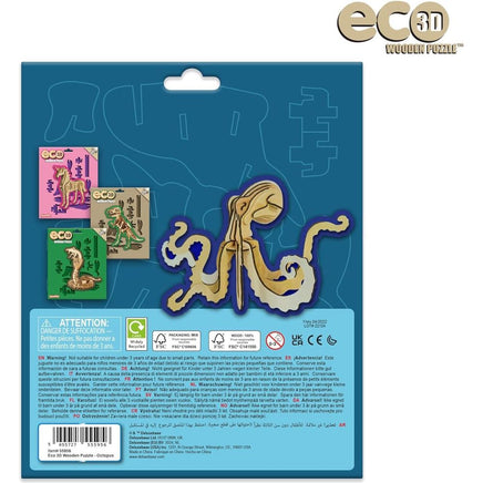 Eco 3D Wooden Puzzle - Octopus - ToyTime