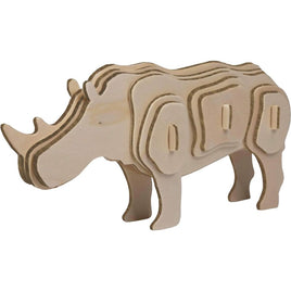 Eco 3D Wooden Puzzle - Rhino - ToyTime