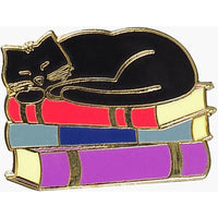 Enamel Pin Cat With Books - ToyTime