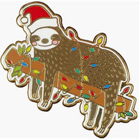 Enamel Pin Festive Sloth - ToyTime