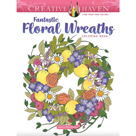 Fantastic Floral Wreaths Coloring Book - ToyTime