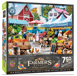 Farmers Market Old Mill Farm Stand 750pcs Jigsaw Puzzle With Bonus Poster - ToyTime