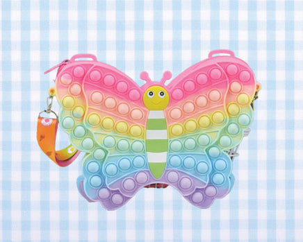 Fidget Butterfly Crossbody Bubble Gum - ToyTime