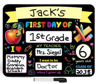 First Day Of School Sign - Whiteboard w/ Dry Erase Marker - ToyTime