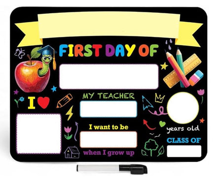 First Day Of School Sign - Whiteboard w/ Dry Erase Marker - ToyTime