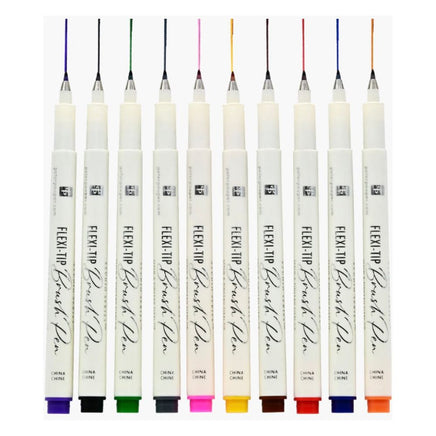 Flexi Tip Brush Pens (Set of 10) - ToyTime