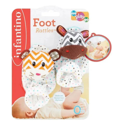 Foot Rattles - Zebra/Tiger - ToyTime