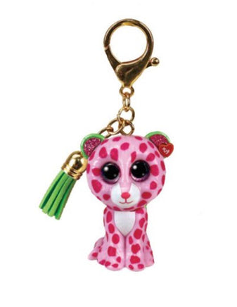 GLAMOUR Leopard Pink Mini Boos Beanie Clip Keychain - ToyTime