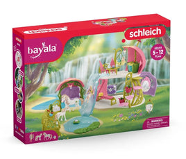 Glittering flower house with unicorns lake and stable 42445 - ToyTime