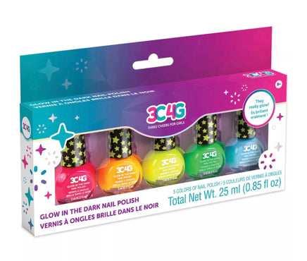 Glow in the Dark 5pk Nail Polish - ToyTime