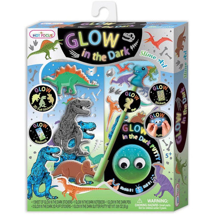 Glow in the dark dinosaur slime art - ToyTime