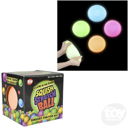 Glow In The Dark Squish Stretch Ball - ToyTime