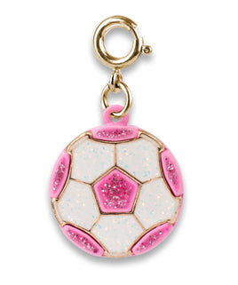 Gold Glitter Soccer Ball Charm - ToyTime