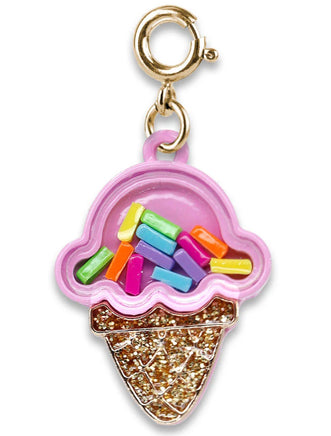 Gold Ice Cream Cone Shaker Charm - ToyTime