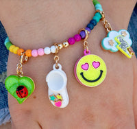 Gold Rainbow Stretch Bead Bracelet - ToyTime