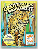 Great Amazon Rainforest coloring Book with stickers - ToyTime