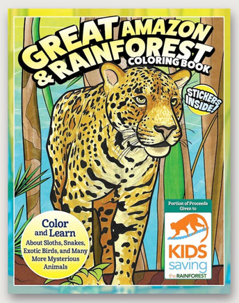 Great Amazon Rainforest coloring Book with stickers - ToyTime