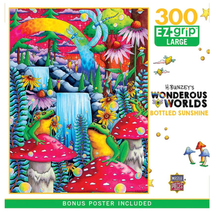 H Bunzeys Wondrous Worlds Bottled Sunshine with poster 300pcs Puzzle - ToyTime