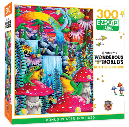 H Bunzeys Wondrous Worlds Bottled Sunshine with poster 300pcs Puzzle - ToyTime