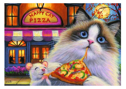 Happy Cat Pizza 35Pcs Puzzle - ToyTime