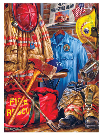 HomeTown Heroes Fire and Rescue With Poster 1000pcs Jigsaw Puzzle - ToyTime