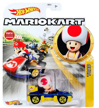 Hot Wheels Mario Kart Replica Diecast Toad - ToyTime