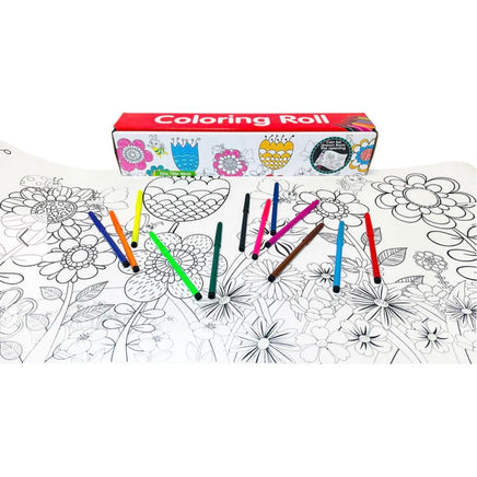 Jumbo Coloring Roll Flowers - ToyTime