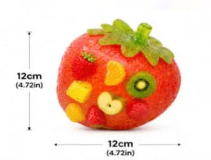 Jumbo Strawberry squish small pvc fruits components inside - ToyTime