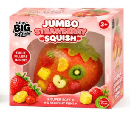 Jumbo Strawberry squish small pvc fruits components inside - ToyTime