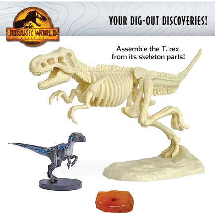 Jurassic World: Dominion Dinosaur Dig - Blue, T. Rex, and Amber - ToyTime