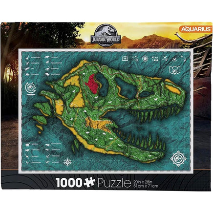 Jurassic World Map 1000 Piece Jigsaw Puzzle - ToyTime