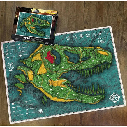 Jurassic World Map 1000 Piece Jigsaw Puzzle - ToyTime