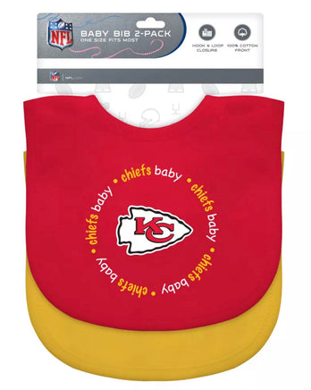 Kansas City Chiefs Baby Bibs 2 Pack - ToyTime