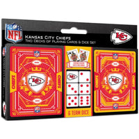 Kansas City Chiefs NFL 2 - Pack Playing cards & Dice set…@Masterpcs - ToyTime