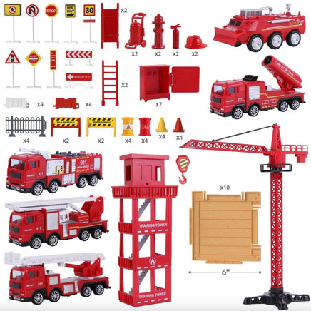 Kids Fire Truck Toys Play Set Emergency Rescue Firetrucks Vehicles Set - ToyTime