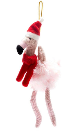 Knitted Xmas Flamingo - ToyTime