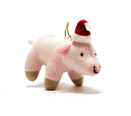 Knitted Xmas Pig - ToyTime