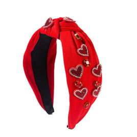 Knotted Embellished Red Valentine Headband - ToyTime