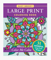 Large Print Coloring Book Color Me Calm - ToyTime