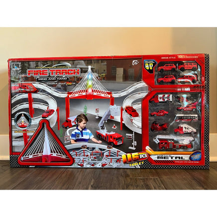 Large Size Fire Track Battery Operated With Metal Diecast Cars 115 pcs upto 250 inch long - ToyTime