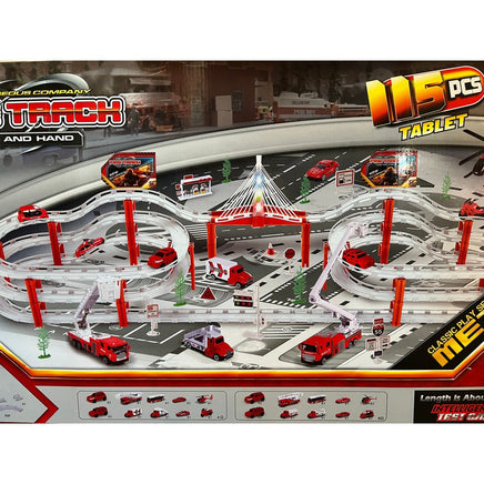 Large Size Fire Track Battery Operated With Metal Diecast Cars 115 pcs upto 250 inch long - ToyTime