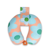 Light Blue Macro Flower travel Cushion HF - ToyTime